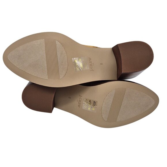 J Crew Women's Western Boots Size 8 M Sueded Golden Brandy Brown - Picture 7 of 11